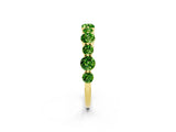 Yellow gold Round Peridot Scalloped Prong Set Eternity Band_20