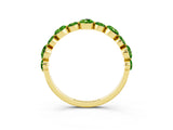 Yellow gold Round Peridot Scalloped Prong Set Eternity Band_21