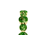Yellow gold Round Peridot Scalloped Prong Set Eternity Band_23