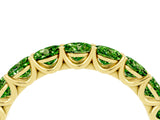 Yellow gold Round Peridot Shared Prong Eternity Band_10