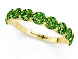 Yellow gold Round Peridot Shared Prong Eternity Band_7