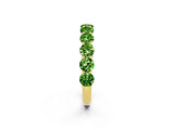 Yellow gold Round Peridot Shared Prong Eternity Band_8