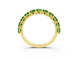 Yellow gold Round Peridot Shared Prong Eternity Band_9