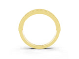 Yellow gold Round Peridot Twist Milgrain Band with Bezel Setting_15