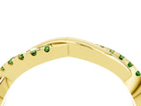 Yellow gold Round Peridot Twisted Infinity Band with Prong Setting_10