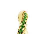 Yellow gold Round Peridot Twisted Infinity Band with Prong Setting_11