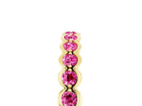 Yellow gold Round Pink Sapphire Bezel Set Eternity Band_12