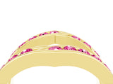 Yellow gold Round Pink Sapphire Channel-Set Chevron Band_22