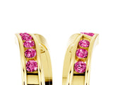 Yellow gold Round Pink Sapphire Channel-Set Chevron Band_23
