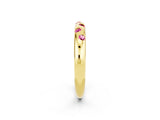 Yellow gold Round Pink Sapphire Flush-Set Comfort Fit Band_20