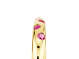Yellow gold Round Pink Sapphire Flush-Set Comfort Fit Band_23