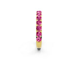 Yellow gold Round Pink Sapphire Half Eternity Band with Classic Prong Setting_20
