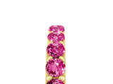 Yellow gold Round Pink Sapphire Half Eternity Band with Classic Prong Setting_23