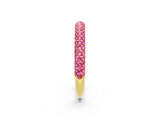 Yellow gold Round Pink Sapphire Pavé Eternity Band with Shared Prong Setting_20