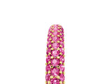 Yellow gold Round Pink Sapphire Pavé Eternity Band with Shared Prong Setting_23