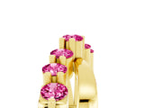 Yellow gold Round Pink Sapphire Prong-Set Crossover Band_11
