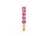 Yellow gold Round Pink Sapphire Shared Prong Eternity Band_8