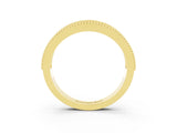 Yellow gold Round Pink Sapphire Twist Milgrain Band with Bezel Setting_15