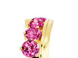 Yellow gold Round Pink Sapphire Wave Band with Channel and Shared Prong Setting_23