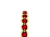 Yellow gold Round Ruby Bezel Set Eternity Band_12