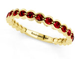 Yellow gold Round Ruby Bezel Set Eternity Band_8