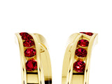 Yellow gold Round Ruby Channel-Set Chevron Band_11