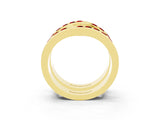 Yellow gold Round Ruby Channel-Set Chevron Band_9
