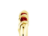 Yellow gold Round Ruby Eternity Band with Twist Prong Setting_11