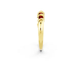 Yellow gold Round Ruby Eternity Band with Twist Prong Setting_8