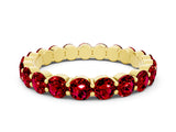 Yellow gold Round Ruby Eternity Band with U-Prong Setting_30
