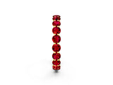 Yellow gold Round Ruby Eternity Band with U-Prong Setting_32