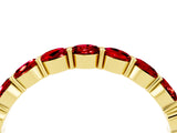 Yellow gold Round Ruby Eternity Band with U-Prong Setting_34