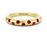 Yellow gold Round Ruby Flush-Set Comfort Fit Band_6