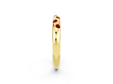 Yellow gold Round Ruby Flush-Set Comfort Fit Band_8