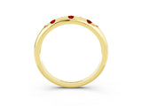 Yellow gold Round Ruby Flush-Set Comfort Fit Band_9