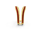 Yellow gold Round Ruby Milgrain Eternity Band with Channel Setting_20