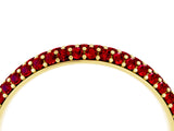 Yellow gold Round Ruby Pavé Eternity Band with Shared Prong Setting_10