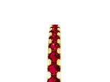 Yellow gold Round Ruby Pavé Set Eternity Band with Micro Prong Setting_11
