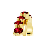 Yellow gold Round Ruby Prong-Set Crossover Band_11