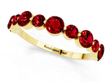 Yellow gold Round Ruby Scalloped Prong Set Eternity Band_19