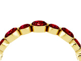 Yellow gold Round Ruby Scalloped Prong Set Eternity Band_22