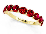 Yellow gold Round Ruby Shared Prong Eternity Band_7