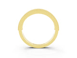Yellow gold Round Ruby Twist Milgrain Band with Bezel Setting_15