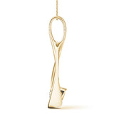 Yellow gold Round Solitaire Bezel Prong Pendant 2