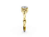 Yellow gold Round Solitaire Celtic Knot Engagement Ring with Four-Prong Setting_69