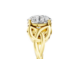 Yellow gold Round Solitaire Celtic Knot Engagement Ring with Four-Prong Setting_72