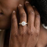 Yellow gold Round Solitaire Channel-Set Diamond Engagement Ring with Four-Prong Setting_14
