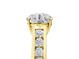 Yellow gold Round Solitaire Channel-Set Diamond Engagement Ring with Four-Prong Setting_40