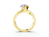 Yellow gold Round Solitaire Channel-Set Split Shank Ring with Tension Prong Setting_22