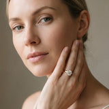 Yellow gold Round Solitaire Diamond Engagement Ring with Four-Prong Setting and Tapered Band_7